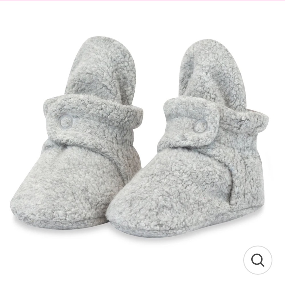 Zutano Cozy Gray Baby Booties